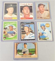 7 Vintage Baseball Stars Low-Mid Grade