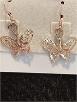 Butterfly Dangle Earrings for Pierced ears.