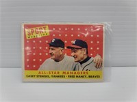 1958 Topps Casey Stengel & Fred Haney Trading Card