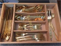 16 Person Gold Stainless Cutlery Set