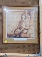 MICHAEL SWEARNGIN SIGNED PRINT, 30 1/2" X 30"