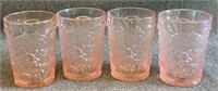 Imperial Pink Carnival Juice Glasses
