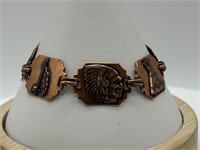 Vintage Native American Solid Copper Bracelet