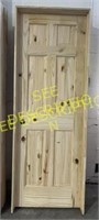 24" Right Hand 6 Panel Knotty Pine Interior Door