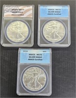 US Silver Eagle Coins 2010, 2011,2016
