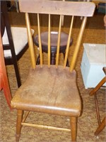 Primitive plank bottom chair