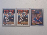 3 CARD ROOKIE LOT LENNY DYKSTRA