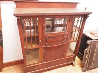 Vintage oak dining room cabinet with two