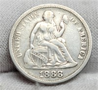 1888 Liberty Seated Dime F