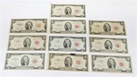 10 RED SEAL $2 NOTES