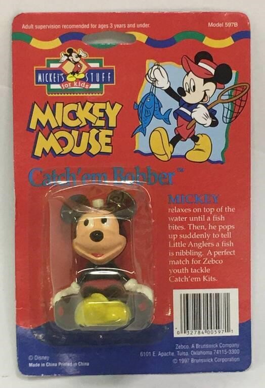 Mickey Mouse Catch'em Bobber In Original Box