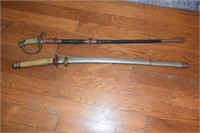 2 Swords with Sheaths, 1 USN Sabre 37" Total