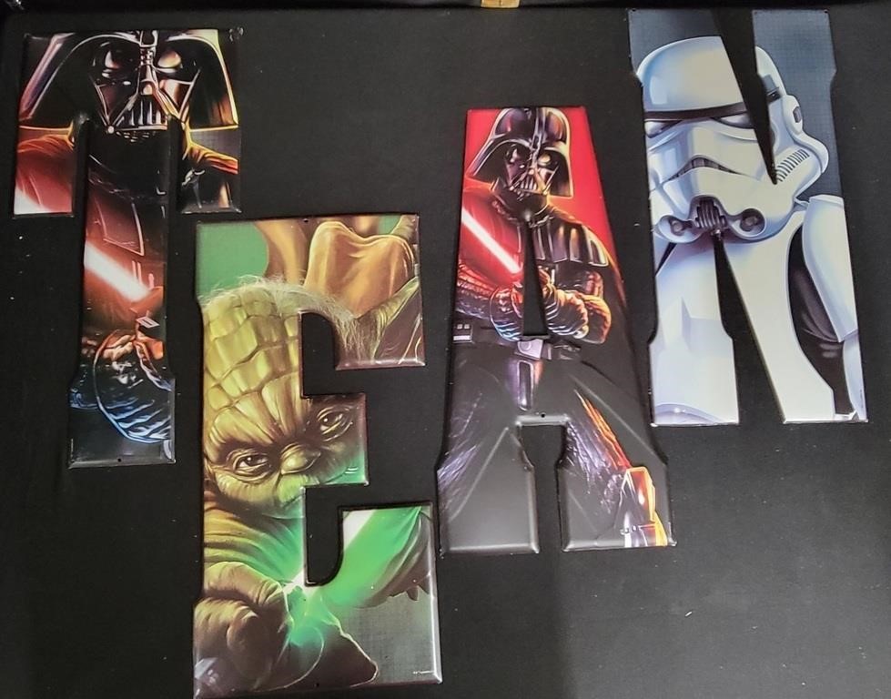 Star Wars Metal Letters Wall Decor