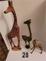 Group of 3 Decorative Giraffe's