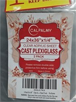 Cast Plexiglass. Total of 6 clear acrylic Sheets.