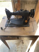 Vintage sewing machine by Singer