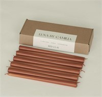 LUNA BY CAMILIA RED CLAY SCENTED 12IN TAPER