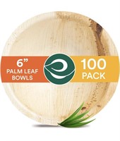 ECOSOUL DISPOSABLE PALM LEAF 6IN BOWLS