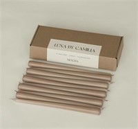 LUNA BY CAMILIA MOCHA SCENTED 12IN TAPER CANDLES