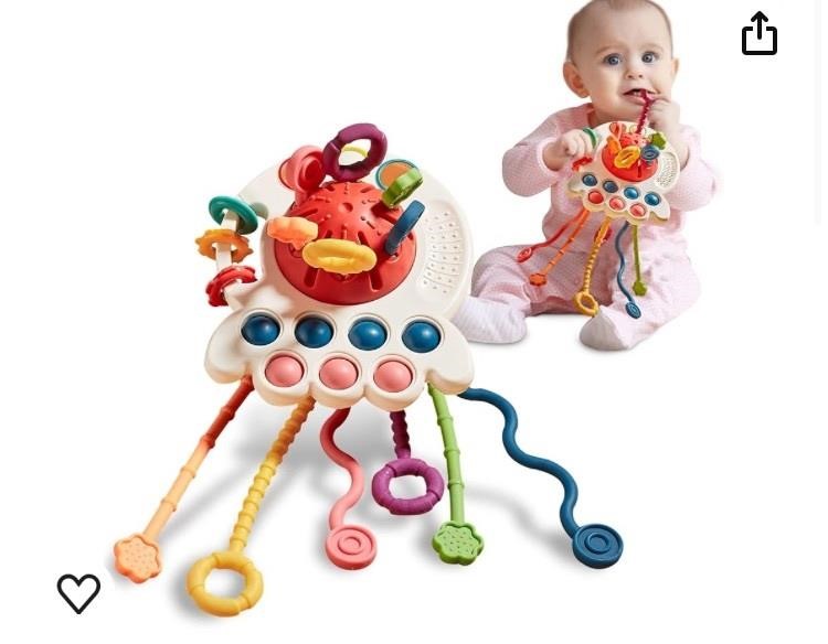 Baby Octopus Pull String Toy 18m+