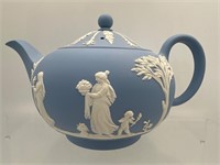 Wedgwood blue Jasperware teapot