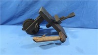 Vintage Wood Apple Peeler