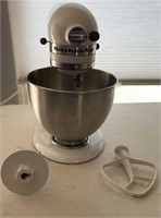 Kitchen Aid White Countertop Mixer