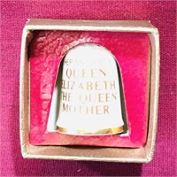 Queen Elizabeth / Queen Mother Souvenir Thimble