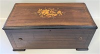 IMPORTANT 19TH C. ROSEWOOD HAND WOUND MUSIC BOX