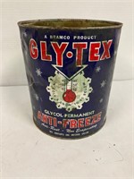 Gly Tex anti freeze tin.