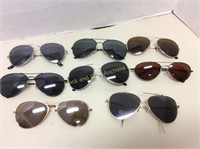 8 Pair Of Aviator Sunglasses
