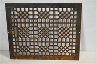 Antique Iron Floor Register / Grate 14"h x 17"w