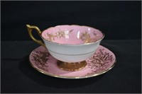 Coalport Tea Cup & Saucer  Pink