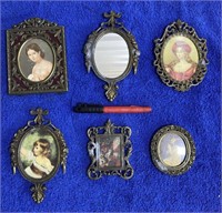 (6) Small Vintage Ornate Picture Frames