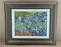Vincent Van Gogh Framed Irises Art Print