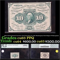 1862 US Fractional Currency 10c First Issue fr-124
