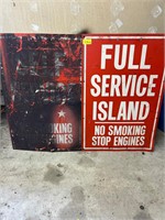 2 Large Metal Signs