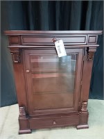 ENTRY CABINET WITH DRAWERS AND GLASS DOOR