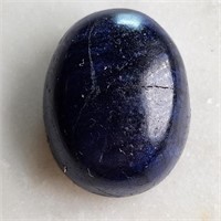 CERT 17.60 Ct Madagascar Cabochon Blue Sapphire, O