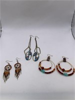 BEADED PIERCED EARRING LOT