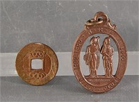 NRA Rifle Club Pendant and Coin