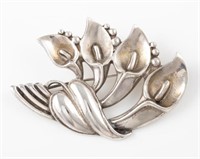 STERLING CALLA LILY BROOCH - VIKINGCRAFT