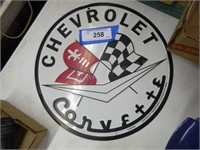 Corvette metal sign - approx. 12"
