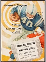 1961 NFL Championship Packers vs. Giants Program