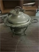 Silver plated casserole with Burner