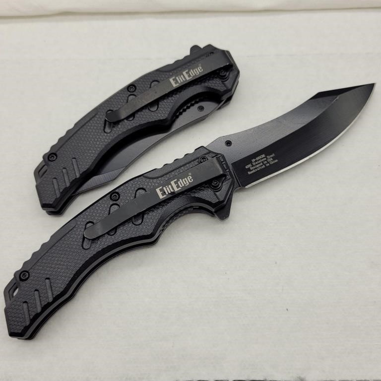 2- ELITEDGE SPRING ASSIST FOLDING KNIVES