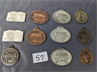 Lot of  Sportsmens Club Medals- 11 Pieces