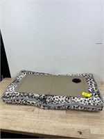 Cheetah print pillow TV tray