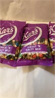 LOT OF 3 KARS SWEET AND SALTY MIX 8 OZ EACH
