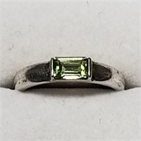 Sterling Silver Peridot Ring